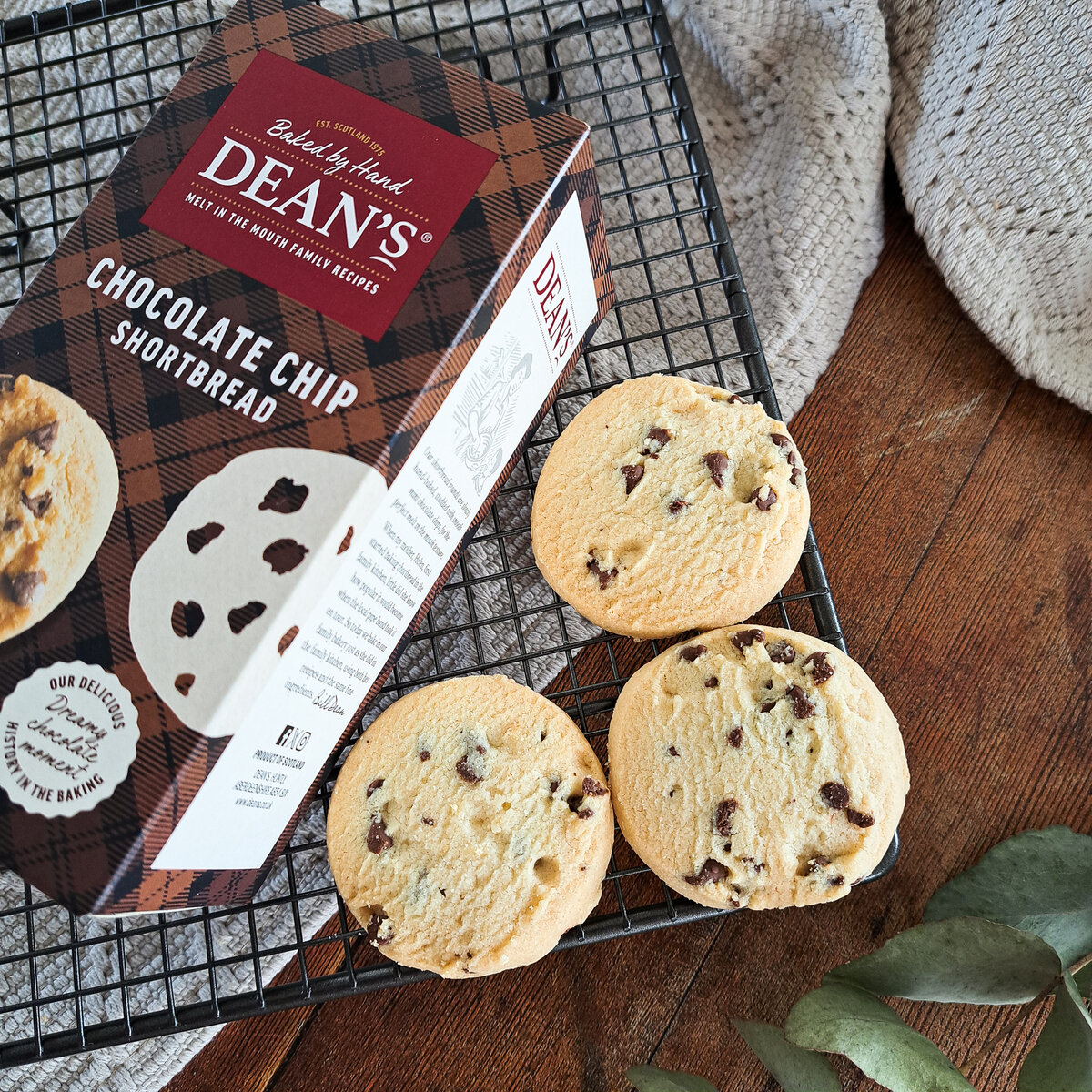 Chocolate Chip Shortbread Rounds 130g