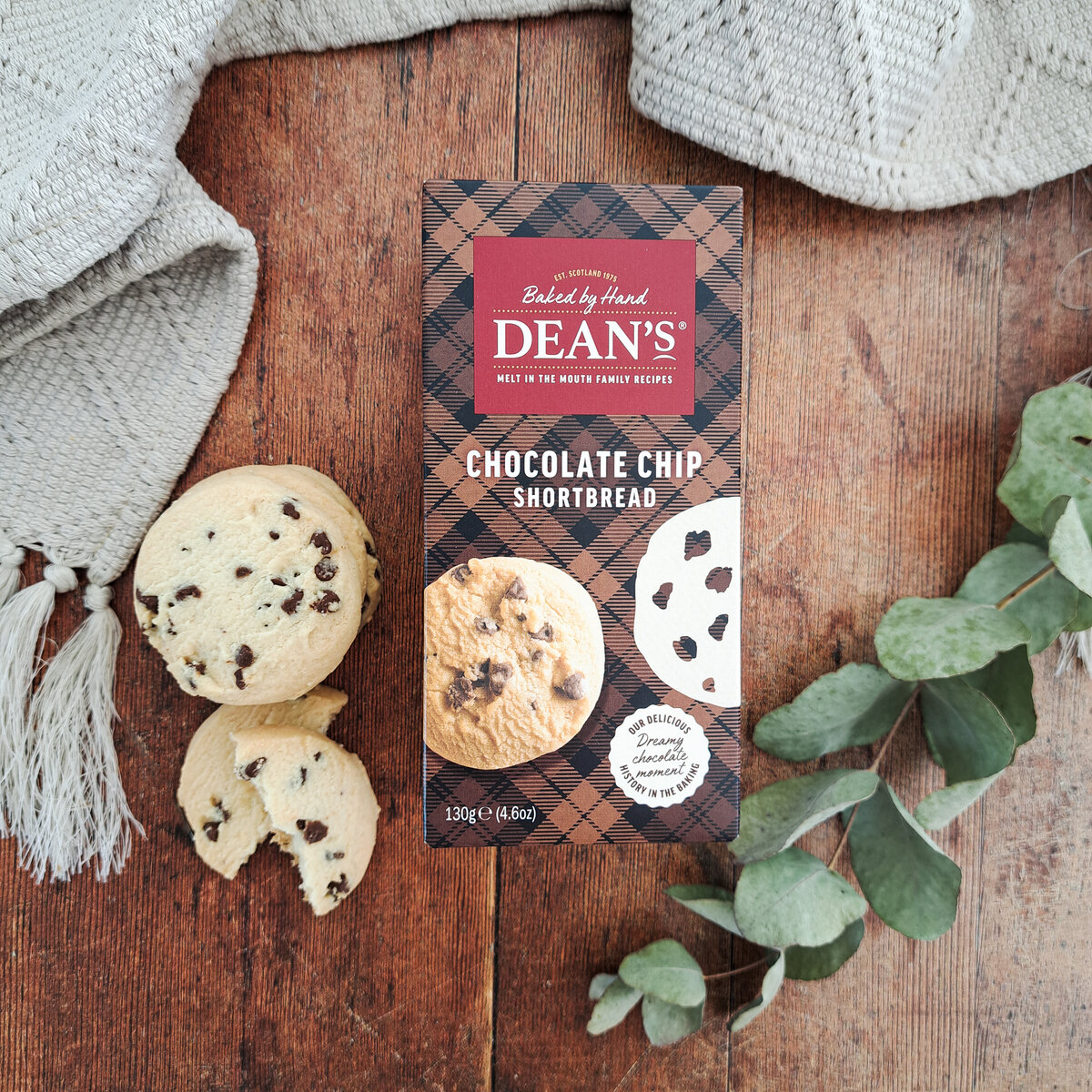 Chocolate Chip Shortbread Rounds 130g