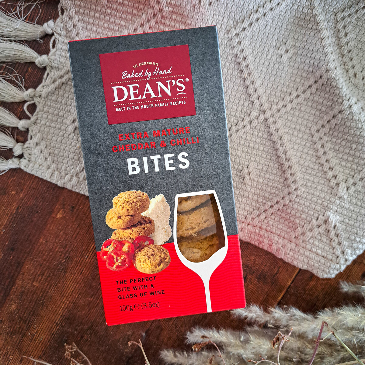 Buy the Extra Mature Cheddar & Chilli Bites 100g online at Dean's of Huntly Ltd